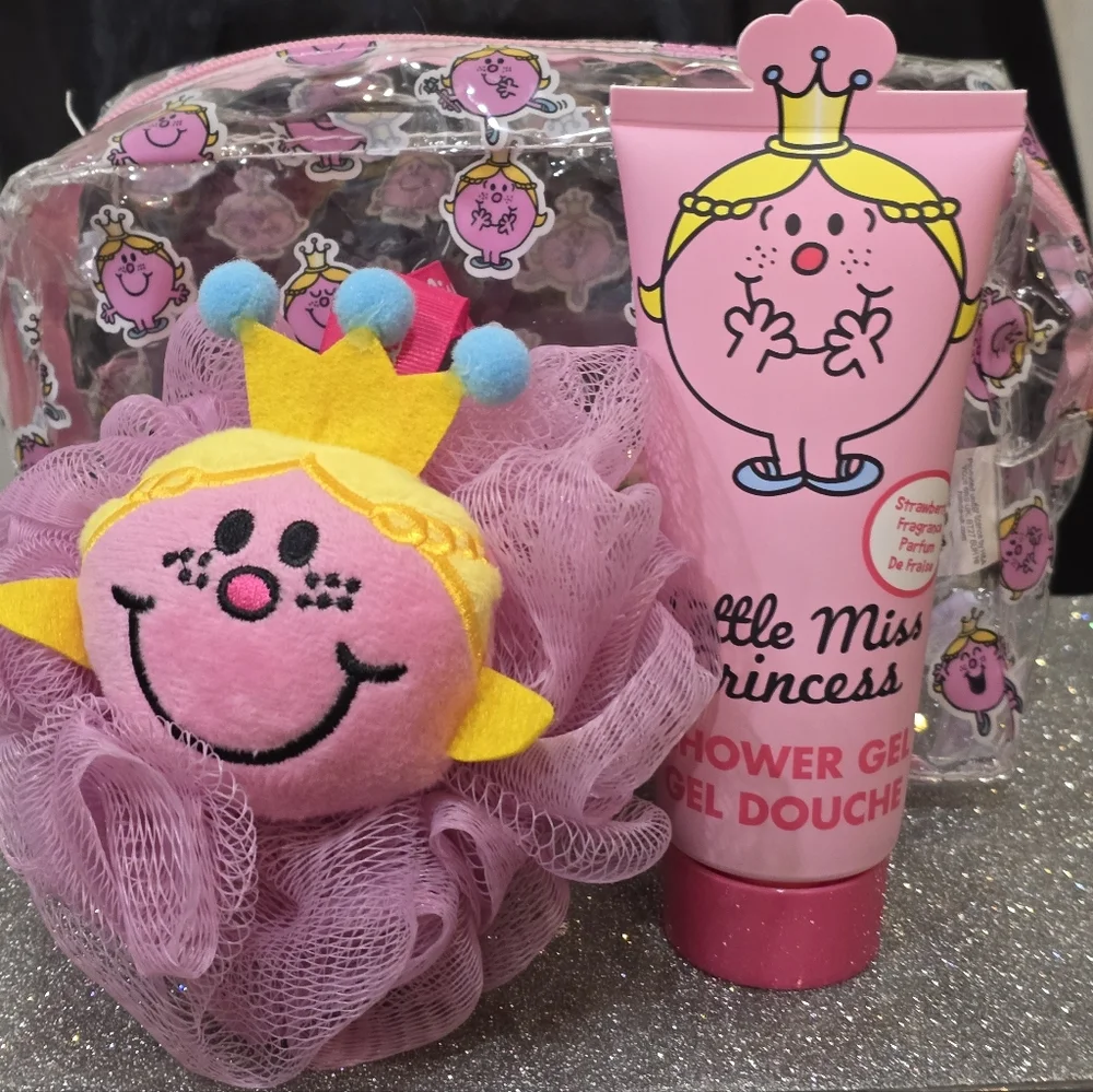 Little Miss Princess Shower Gel‎ & Puff Gift Set w/Confetti Bag
